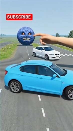 Big & Small Cars vs Giant Hand Slap #shorts #gaming #trending #beamngdrive