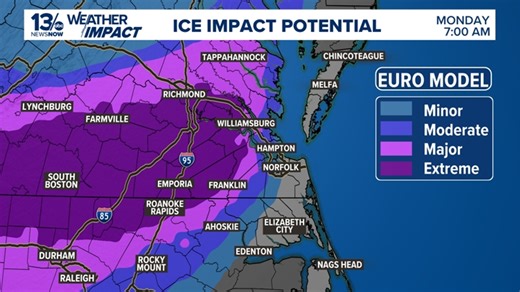 Weather Impact Alert issued as rain and ice target the region