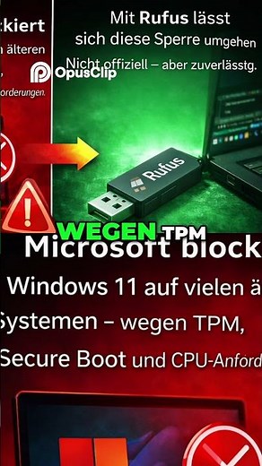 Windows Installieren trotz TPM & CPU Sperre - So Gehts! #computer #gamer #gaming #update #pc #new