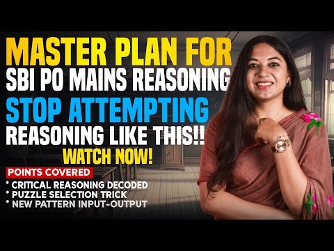 Reasoning Masterclass | How to Attempt Puzzles & Critical Reasoning Smartly | Tanu Garg | SBI PO