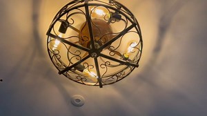 jarensen Rustic Black Caged Flush Mount Ceiling Fans with Lights and Remote Vintage Low Profile Bladeless Ceiling Fan, Reversible Motor, E26 Bulbs, 6 Speeds,for Farmhouse, Living Room, and Bedroom