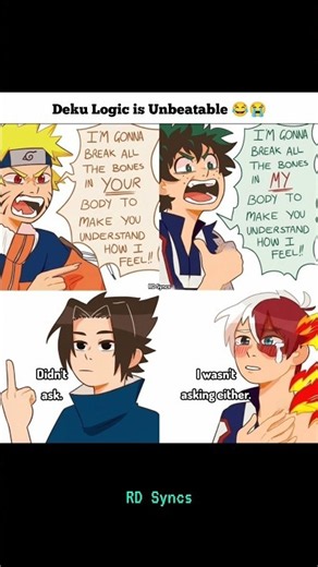 Deku Logic is Unbeatable! 😂💀 #anime #animeedit #mha #naruto #deku #sasuke #todoroki #memes