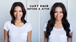 Watch the coolest transformation ever! From short hair to beautiful long locks in minutes with Luxy Clip-In Hair Extensions - http://www.luxyhair.com | Luxy Hair