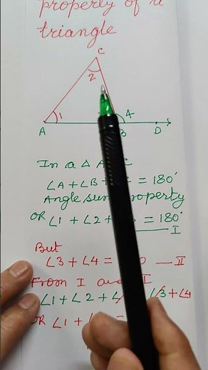 #exterior angle property of a triangle