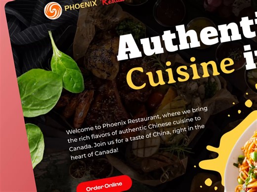 Restaurant or Food or Personal Chefs Website UI UX design