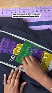 It took a little over one hour but I refuse to leave single needle embroidery machines out. Will it take longer to stitch? Yes! But sometimes we just have to work with what we have until we can get something better. Don’t forget that if you have a 4 x 4 Brother machine then you can use a 4 x 6.75 Repositional hoop. If you have a 5x7 Brother machine then you can use a 5 x 12 Repositional hoop. This was tested on my 5x7 Brother machine using my 5x12 Repositional hoop. | Blue Gem Embroidery
