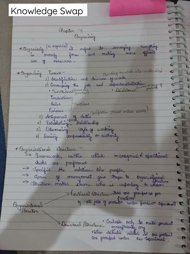 Organising Chapter Notes | Class 12th Business Studies #notes #organising #term1exam