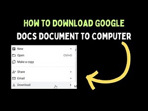 How to Download Google Docs Document on Windows 11