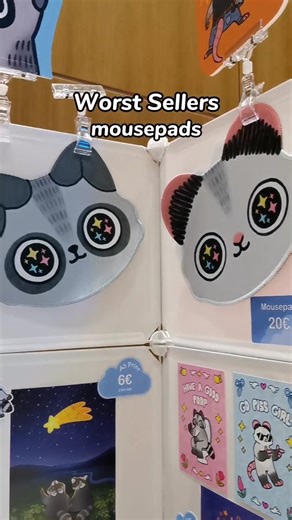 Vivi on Instagram: "Best and Worst Sellers at Connichi Artist Alley 🥹 Come by my table at W03! #artistalley #connichi2025 #connichi #art #artist #raccoon #opossum #raccoonart #pigeon"