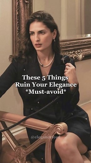 Avoid doing these 5 things if you want to appear elegant and classy 📌 Comment “masterclass” & I’ll send you my free training on the 3-step formula to look elegant #elegancetips #elegance #elegantoutfit #elegantoutfitideas #classylady #elegantlady #affluence #quietluxury #oldmoneyaesthetic #classyfashion #classyoutfits #howtobealady #elegantstyle #elegantdresses | Elegance Feed