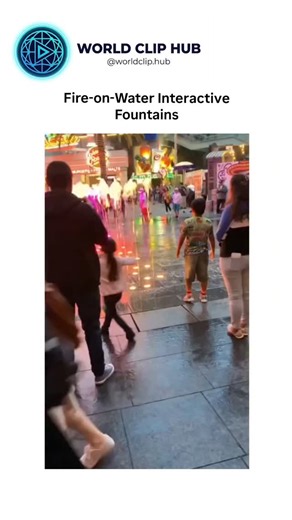 WORLD CLIP HUB on Instagram: "This video showcases an interactive fountain that synchronizes pressurized water streams with controlled fire bursts. These systems use specialized "fire-on-water" nozzles that release natural gas or propane through the center of a water jet for ignition. The water acts as both a decorative element and a cooling shroud, while programmable logic controllers (PLCs) manage the precise timing of the flames. Designed for urban entertainment, this kinetic art piece demons