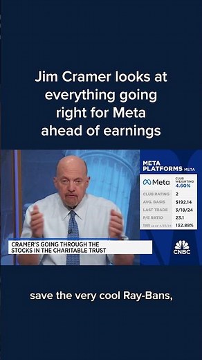 Jim Cramer looks at everything going right for Meta ahead of earnings