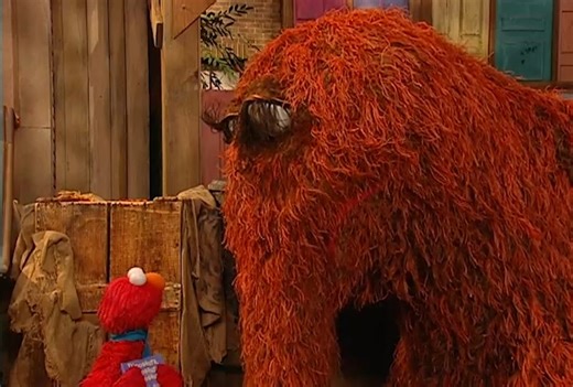 Thank you for pretending to be Elmo's pet dinosaur, Snuffy. You're the best! ❤️🦕🎂 #HappyBirthdaySnuffy | Elmo