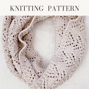 Easy Lace Cowl Scarf Knitting Pattern for Women, MAE Infinity Scarf for All Seasons, DK / Light Worsted Yarn - Etsy UK