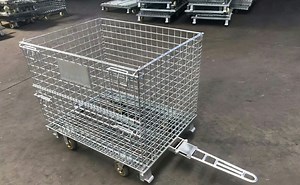 [Hot Item] 500kg-5000kg Capacity Easy Assemble Logistics Nestable with Wheels Metal Storage Cage