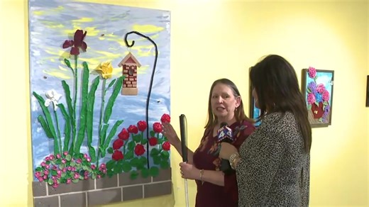 Local blind artist shares her process for creating art for new exhibition