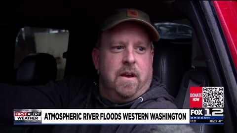 Cowlitz County road closed by washout amid flooding