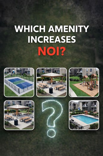 Track Record Assets on Instagram: "Which option do you think will increase NOI the most? 1. Pool/ splash pad 2. Playground 3. Tennis/ pickleball court 4. Dog park 5. Picnic tables with a gazebo Drop your guess in the comments (bonus points if you comment on our Facebook and LinkedIn posts). When we release the follow-up video showing what we actually built, we’ll pick a few correct answers and send out some swag such as YETI mugs."