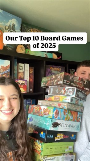The Tabletop Two on Instagram: "Here is our list of our top 10 board games of 2025… 🤭🥰 what games made your list this year? The games: 10. Cozy Sticker Ville by @unexpectedgames & @asmodeeuk Timber Town by @alleycatgames Finspan by @jameystegmaier Space base by @aegminions Moon Colony Bloodbath by @riograndegames Pergola by @rebelstudio.eu Lord of the Rings: Fate of the Fellowship by @zmangamesofficial Critter Kitchen & Al a Cart expansion by @cbalchemy @pvaughan007 Gnome hallow by @theopgames