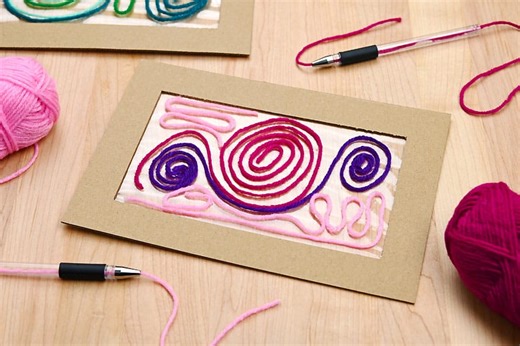 Yarn Pen Art Hack: How to "Paint" With Yarn Using a Pen