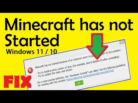Minecraft has not started because of an unknown error a popular solution to the problem Windows 11