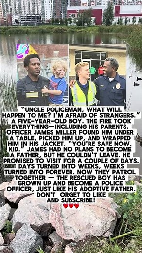 THE RESCUED BOY GREW UP AND BECAME A POLICE OFFICER, LIKE HIS ADOPTIVE FATHER