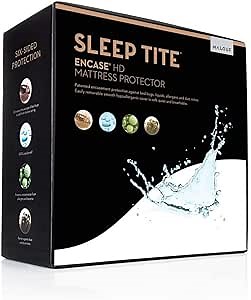 MALOUF HD Lab Certified Mattress encasement Protector-100% Waterproof-Vinyl Free - Dorm Room Essentials - Twin XL