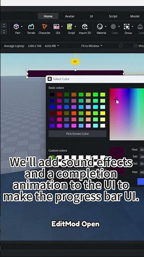 Day 2: Roblox Player Progress Bar UI Added | Roblox Devlog