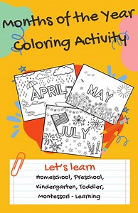 Months Coloring Pages | Worksheets for Kids | Student Worksheets | Pre-k | Kindergarten | Homeschool | Instant Download | Coloring | Learn - Etsy Australia