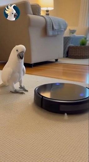 This Cockatoo Started a Bullfight With a Robot Vacuum 😂
