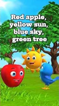 Red Apple, Yellow Sun, Blue Sky, Green Tree | Colors Poem for Kids | Kids Tale Creator #poem #foryou