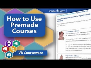 Visible Body Courseware | How to Use Premade Courses