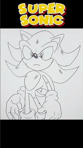 How To Draw SUPER SONIC | Step-by-Step Drawing Tutorial #supersonic #drawing #shorts