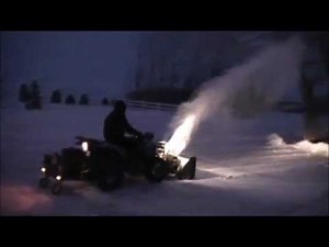 Hydraulic ATV snowblower, blowing snow