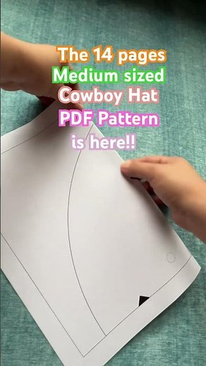 14Pages Medium Size Cowboy hat PDF Pattern is here. #happysnaildiy #leatherpattern