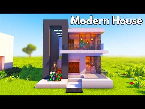Minecraft: How to build a Easy realistic Modern House