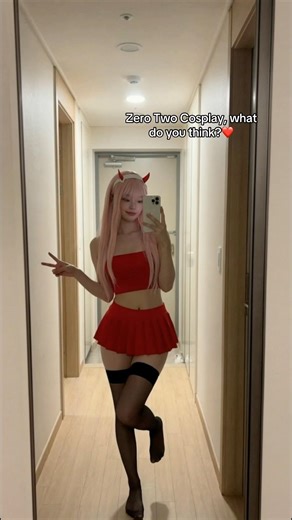 Zero Two Cosplay🔥❤️ #vlog #cosplay #zerotwo #darlinginthefranxxedits