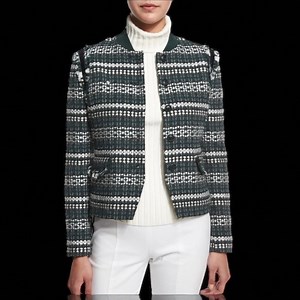 TORY BURCH Norfolk Horseback tweed button up short jacket size 4