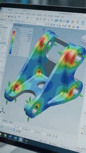 How Do Engineers Predict Failure Before Manufacturing?😱#Shorts #FEA #Design #mechanical #CAE #facts