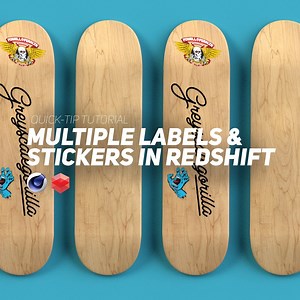 Want to know how to add Multiple Stickers and Labels in Redshift for Cinema 4D? In this Quick-Tip tutorial, Chad Ashley demonstrates a technique for adding stickers and labels that allow you to use multiple UV channels in one material. https://greyscalegorilla.com/tutorials/how-to-add-multiple-stickers-and-labels-in-redshift-for-cinema-4d/ | Greyscalegorilla