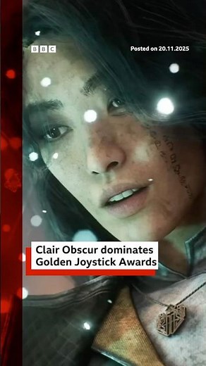 Clair Obscur dominates Golden Joystick Awards. #Expedition33 #Gaming #BBCNews