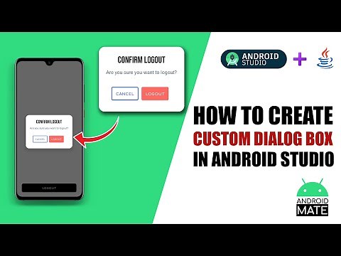 How to create a Custom Dialog box in Android Studio 🔥