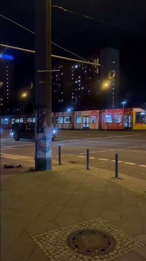 Berlin Tram Cutting Through Traffic