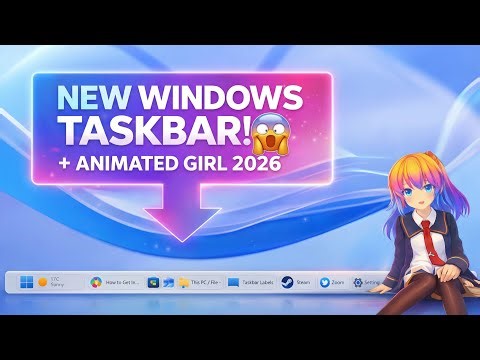 How to Get the New Animated Girl And Taskbar in Windows 11 😍 (Looks INSANE!)