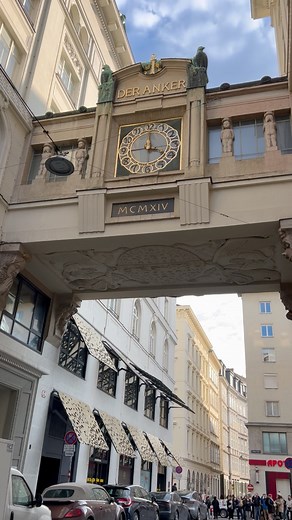 The Der Anker Clock (Ankeruhr) in Vienna is an art nouveau masterpiece built in 1914, featuring a 12-hour rotating display of historical figures, where at noon, all characters parade to music, making it a hidden gem in the city’s historic center. | Vienna Uncovered