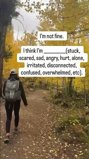 Instead of saying 'I'm fine'