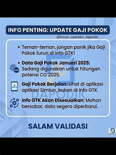 Informasi buat yang merasa Gapok (Gaji Pokoknya) turun dan tidak sesuai | Info GTK #infogtk #sktp