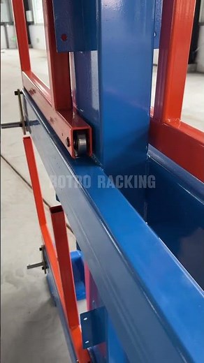How does the mobile roll out cantilever racking work?#rack #racking #warehouse #mobilerackingsystem