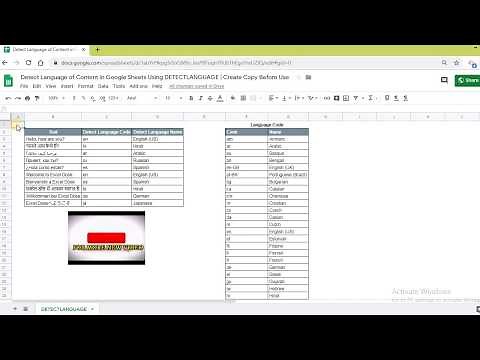 Detect Language of Content in Google Sheets Using DETECTLANGUAGE | Google Translate Formula in Sheet