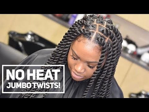 No Heat, No Problem! Smooth Jumbo Twists on Natural Hair